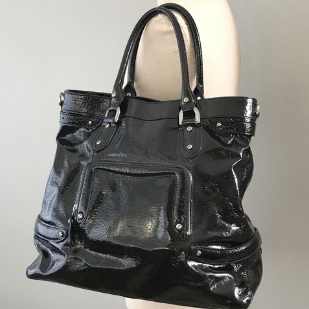 Cole Haan Black Patent Leather Tote